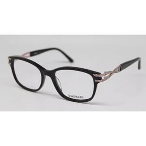 BEBE BB5172 001 JET BLACK 08/21 SWAROVSKI CRYSTAL AUTHENTIC EYEGLASSES 52-17